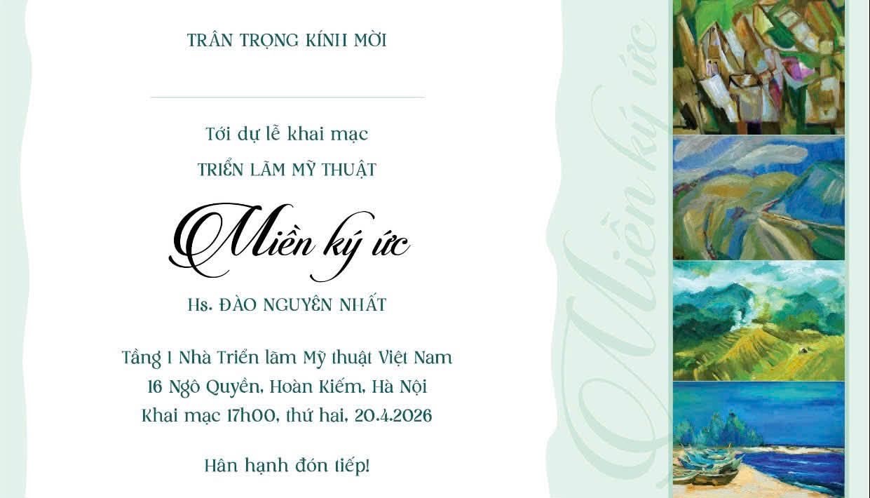 Triển lãm ‘Miền Ký Ức’ - Họa sĩ Đào Nguyên Nhất chọn hành trình trở về của cảm xúc và sắc màu