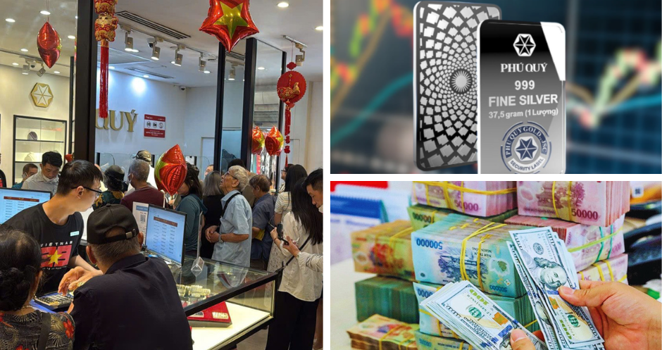 Giá vàng bạc đồng loạt “hạ nhiệt” trước kỳ nghỉ Tết