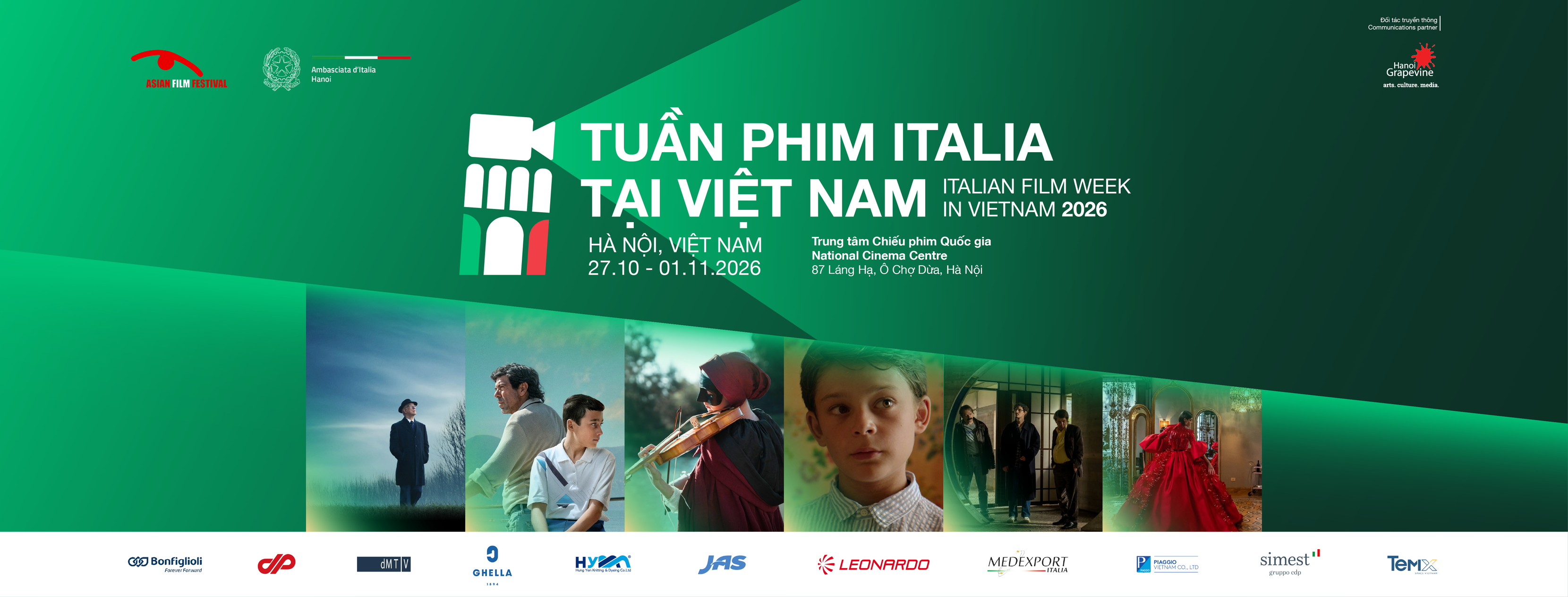 Lịch chiếu 6 tác phẩm điện ảnh đương đại Italia tại Tuần phim Italia tại Việt Nam 2026