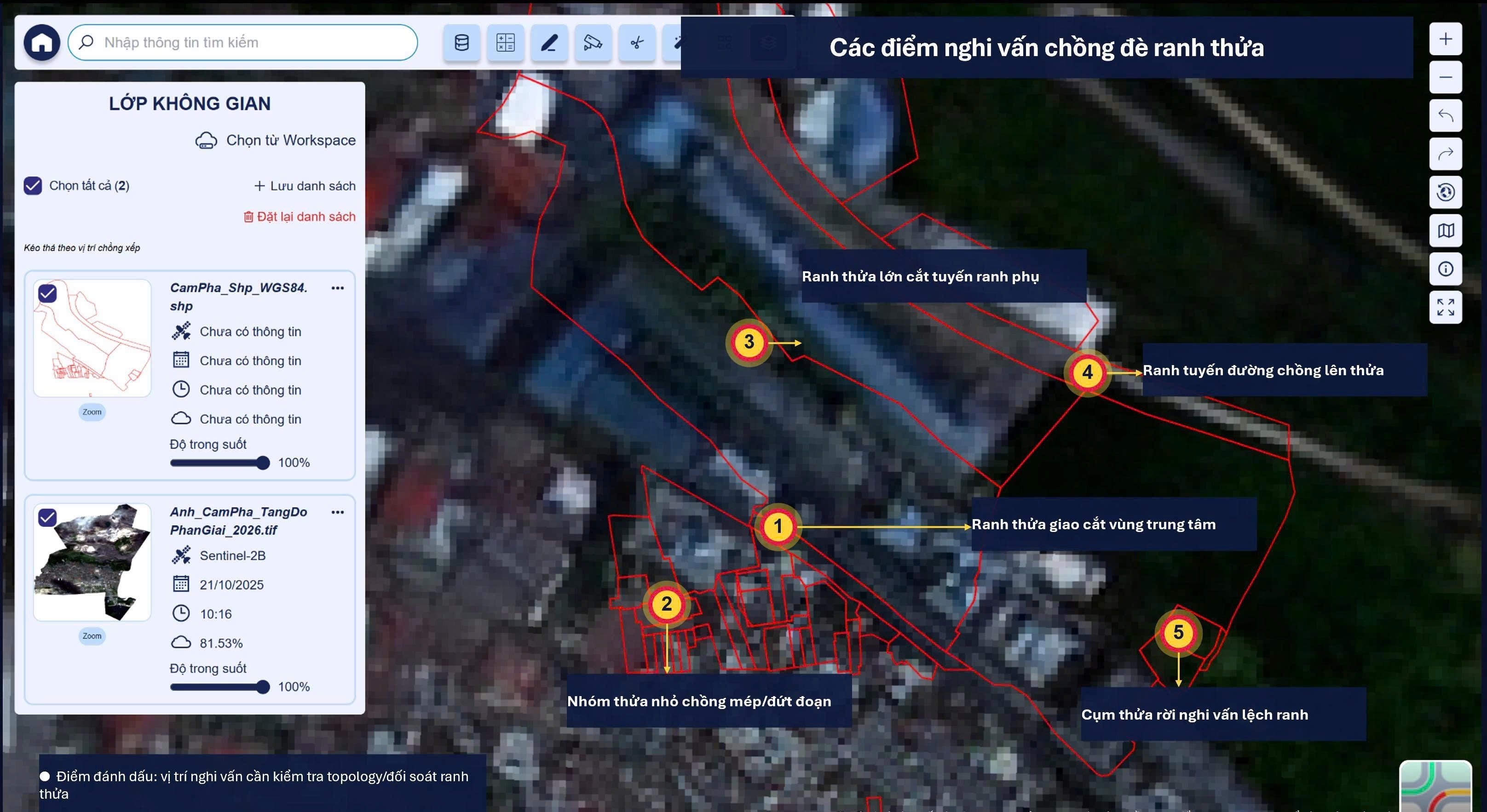 Ứng dụng công nghệ viễn thám và GeoAI: Đột phá làm sạch cơ sở dữ liệu đất đai
