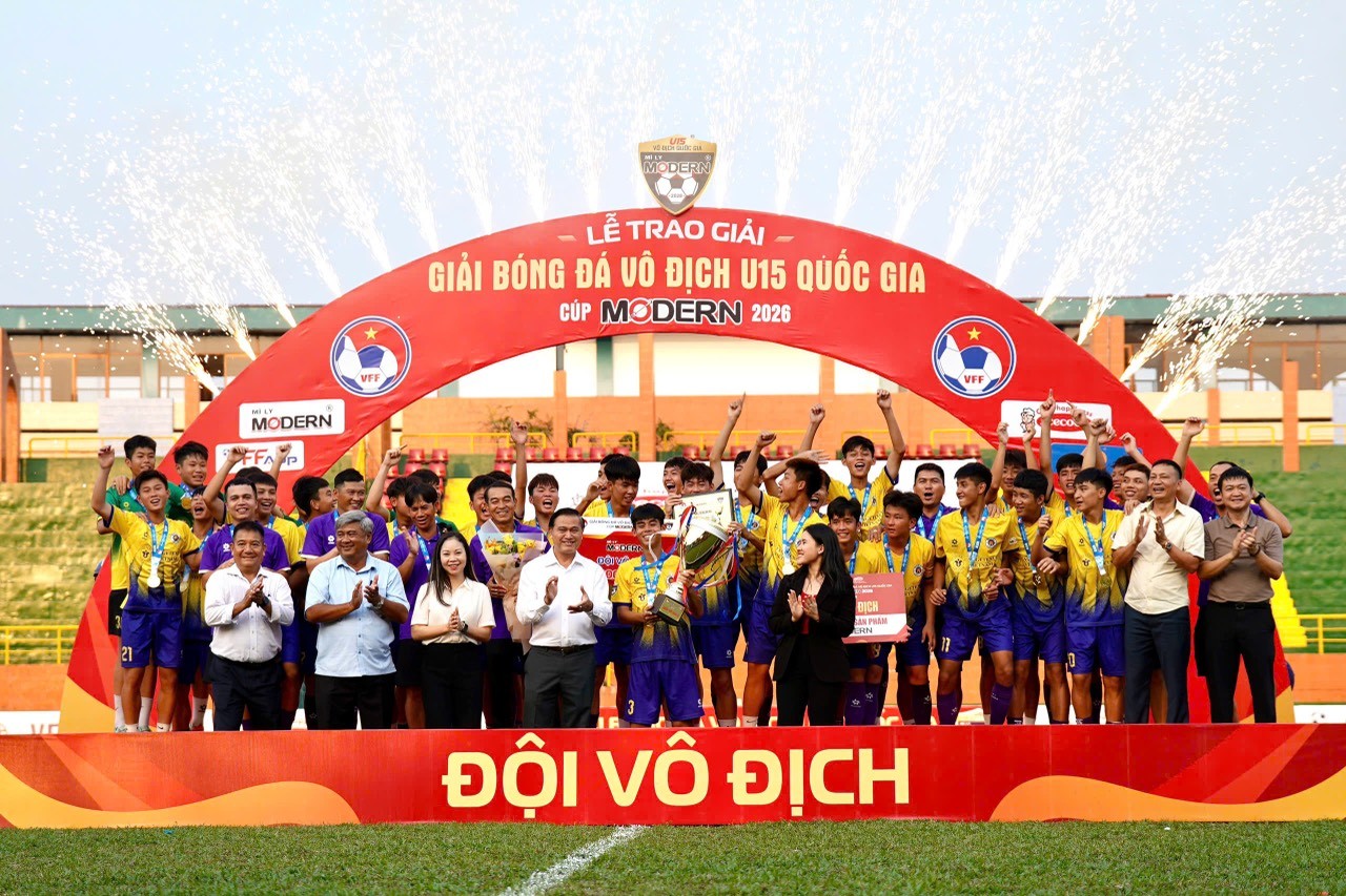 Vòng chung kết giải bóng đá Vô địch U15 Quốc gia 2026 thành công tốt đẹp